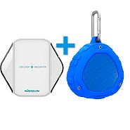 Комплект быстрая беспроводная зарядка Nillkin Magic Cube + колонка Bluetooth Nillkin PlayVox S1 Синяя