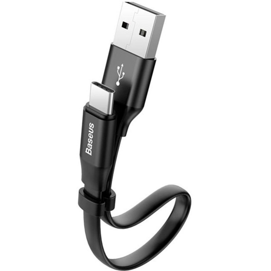 Кабель USB 2.0 A (m) - USB Type-C (m) 0.23м Baseus Nimble Portable - Черный (CATMBJ-01)
